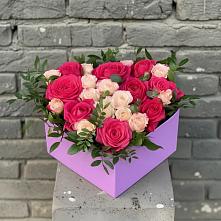Цветочная композиция из Розы в коробке #REPLACE_PRED# Вуктыле