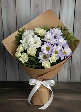 Букет цветов из:  Хризантемы и Розы в Вуктыле