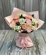 Букет цветов из:  Гвоздики, Розы и Хризантемы в Вуктыле