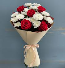 Букет цветов из:  Розы и Хризантемы в Вуктыле