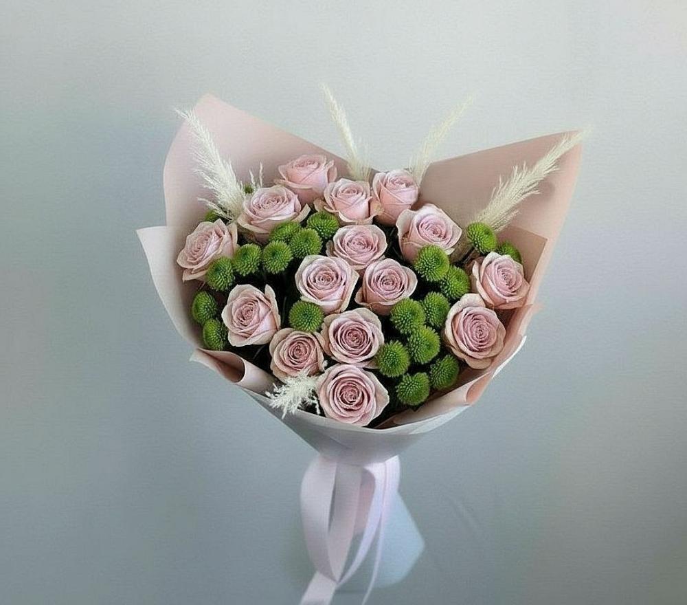 Букет цветов из: Розы и Хризантемы в Вуктыле