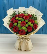Букет цветов из:  Розы и Хризантемы в Вуктыле