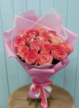 Букет 15 Розовых роз Равель в Вуктыле